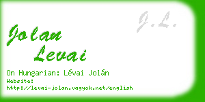 jolan levai business card